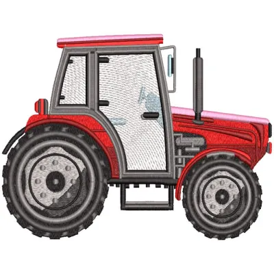 Embroidery design preview of Uncover the Magic of Red Tractor embroidery design.