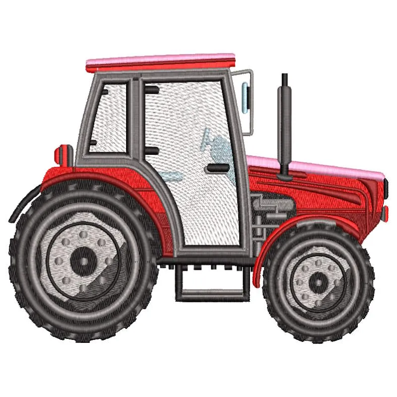 Embroidery design preview of Uncover the Magic of Red Tractor embroidery design.