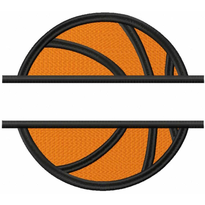Split Basketball embroidery design - Embroidery Design