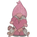 Generous Gnome Amidst Whimsical Fungi embroidery design preview - filename hint: generous gnome amidst whimsical fungi embro…
