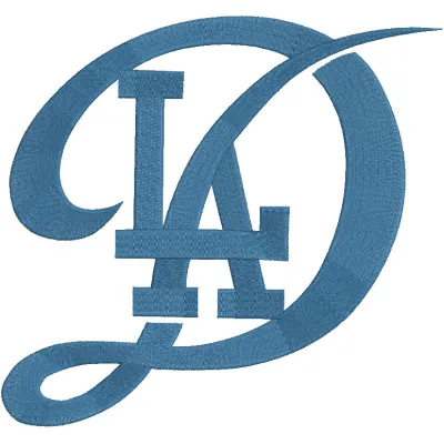 Los Angeles Dodgers Cap Logo embroidery design preview. Filename: los angeles dodgers cap logo embroidery design.