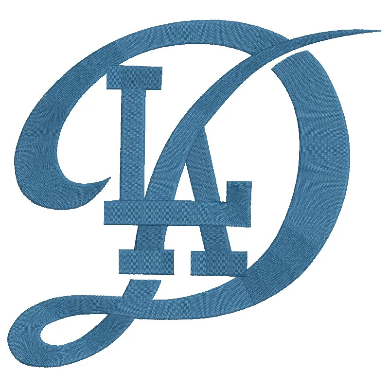 Los Angeles Dodgers Cap Logo embroidery design preview. Filename: los angeles dodgers cap logo embroidery design.