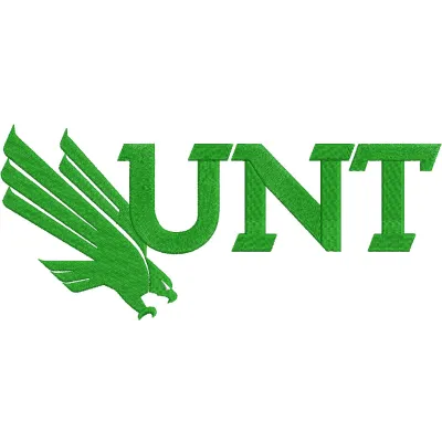 North Texas Mean Green 2020 logo embroidery design preview for machine embroidery projects.