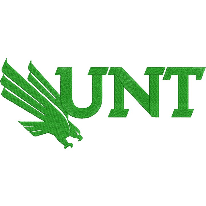 North Texas Mean Green 2020 logo embroidery design preview for machine embroidery projects.