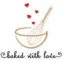 Baking whisk embroidery design preview showcasing detailed stitching and vibrant colors.