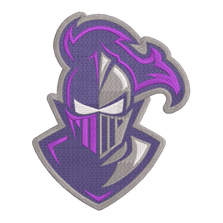 Furman Paladins secondary logo embroidery design preview. Filename: furman paladins secondary logo embroidery design.