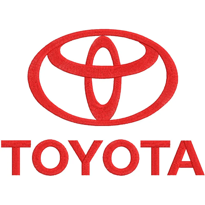 Toyota classic logo embroidery design preview. Filename hint: toyota classic logo embroidery design.