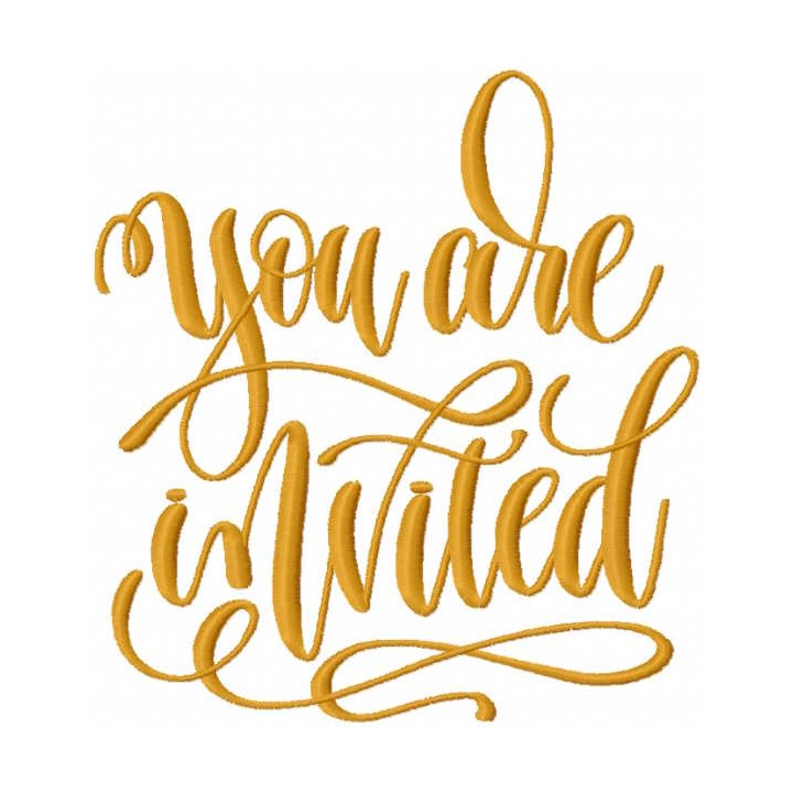 You are invited embroidery design - Embroidery Design