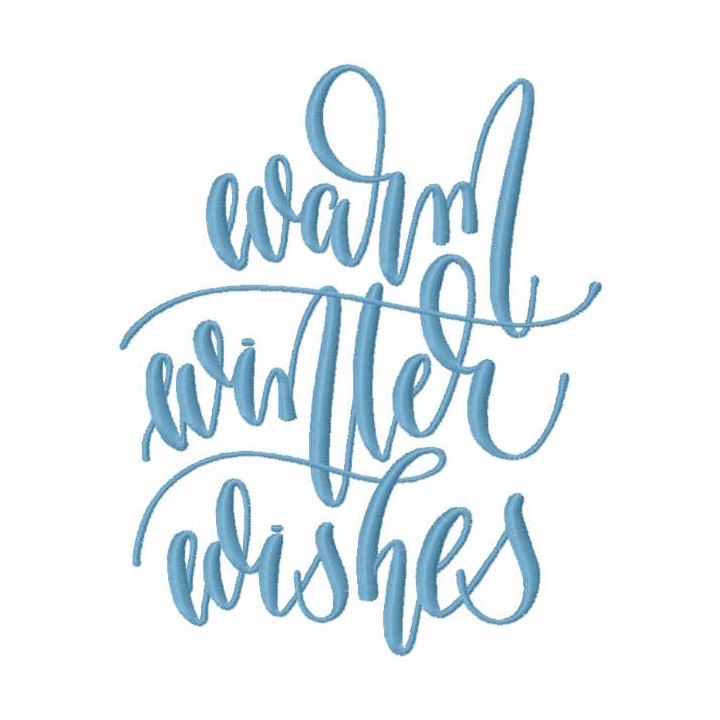 Warm winter wishes embroidery design - Embroidery Design