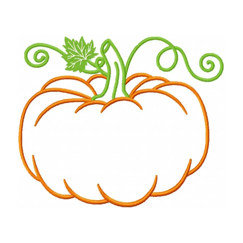 Preview of the Perfect Pumpkin embroidery design, featuring a charming pumpkin motif for kitchen decor.