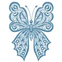 Big wings butterfly embroidery design showcasing intricate details, ideal for embellishing various fabric items.