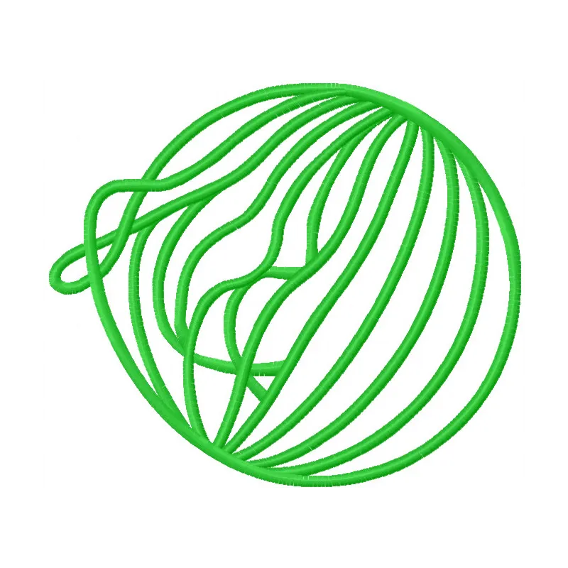 Preview of the wrap symbol logo embroidery design, ideal for social service projects and community initiatives.