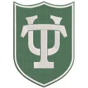 Embroidery design of Tulane University logo shield, ideal for stitching on apparel and accessories.