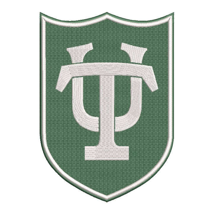 Tulane university logo shield embroidery design - Embroidery Design