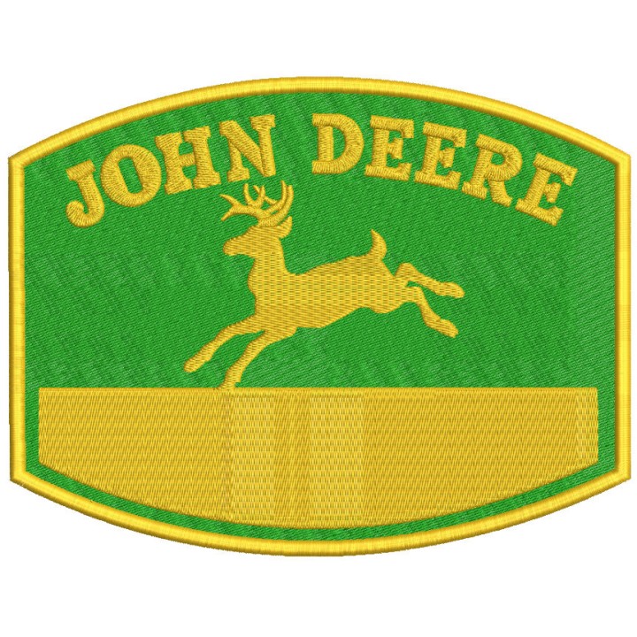 John Deere name badge embroidery design - Embroidery Design