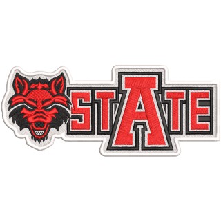 Arkansas State University logo embroidery design - Embroidery Design
