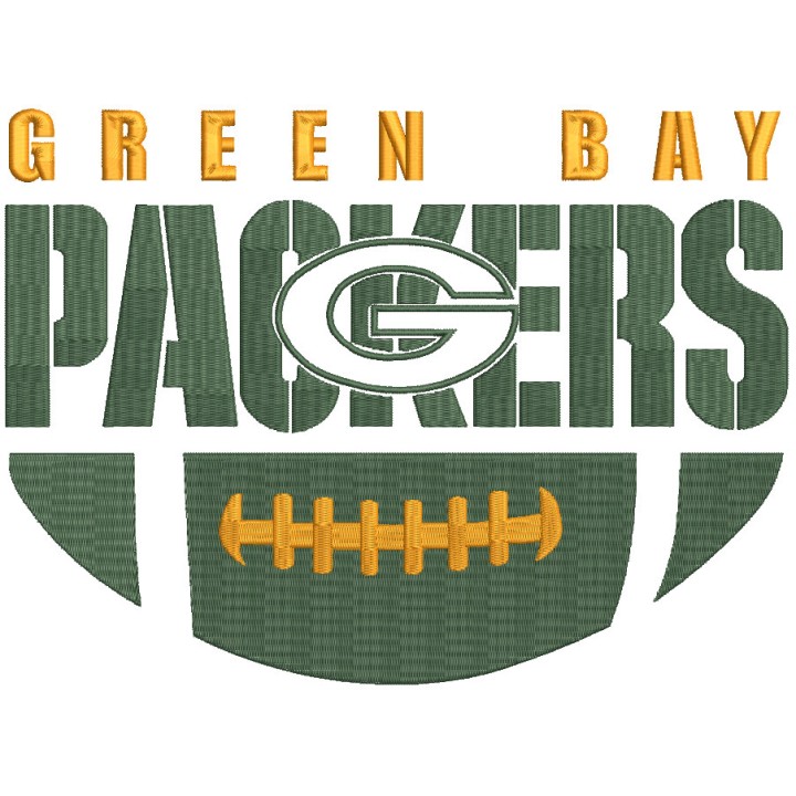 Big Green bay packers logo embroidery design - Embroidery Design