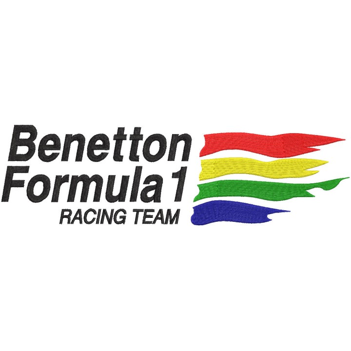Benetton formula 1 racing team logo embroidery design - Embroidery Design