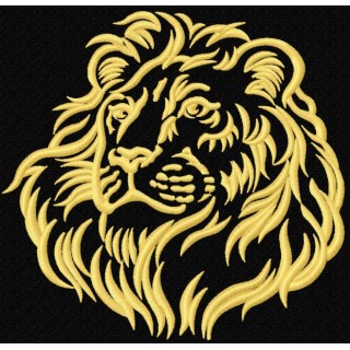 African lion tribal muzzle embroidery design - Embroidery Design