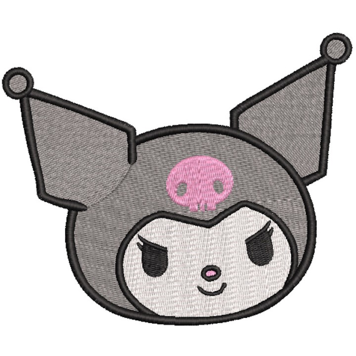 Kuromi kitty with hat embroidery design - Embroidery Design