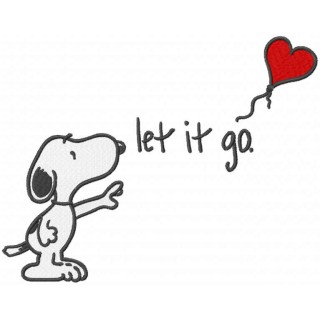 Snoopy let it go embroidery design - Embroidery Design