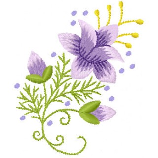 Folk Flow embroidery design - Embroidery Design