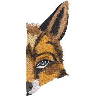 Fox forest predator half muzzle embroidery design - Embroidery Design