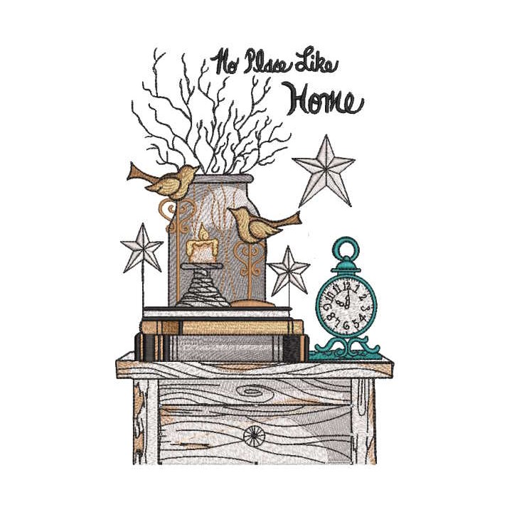 No place like home embroidery design - Embroidery Design