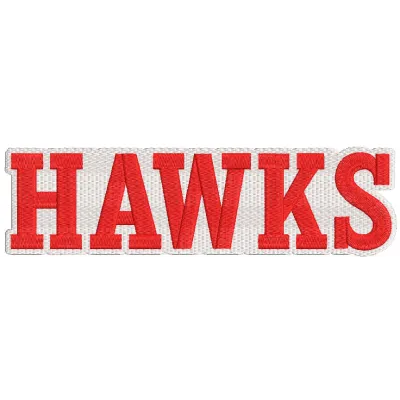Atlanta Hawks logo embroidery design preview for stitching on apparel and accessories.