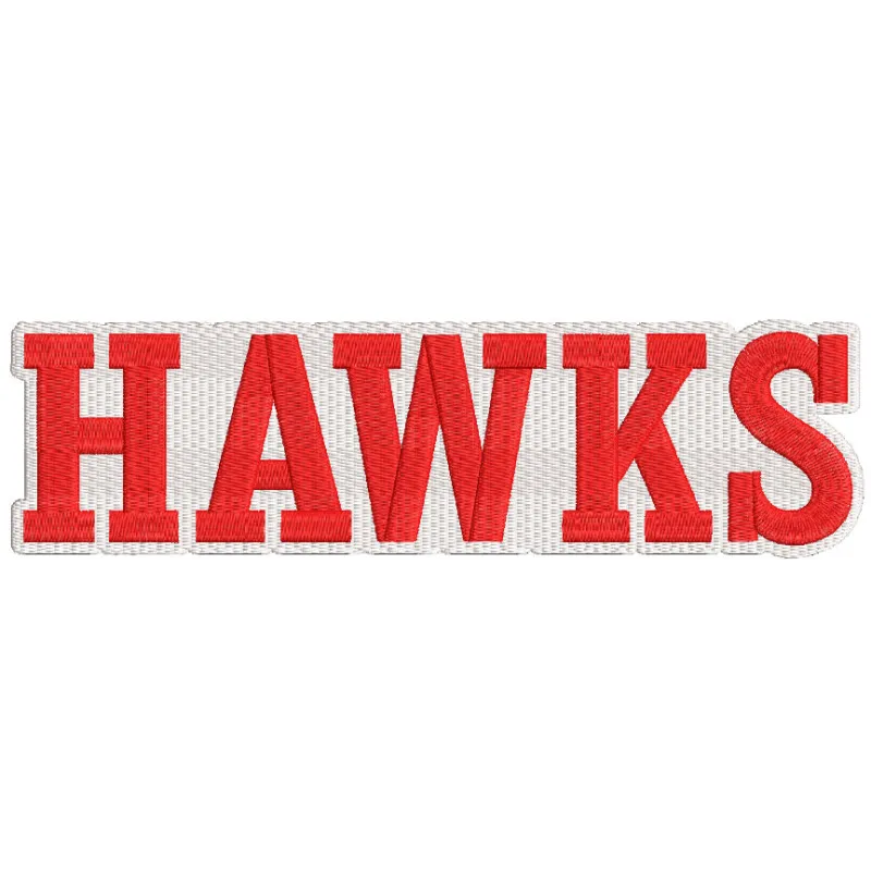 Atlanta Hawks logo embroidery design preview for stitching on apparel and accessories.