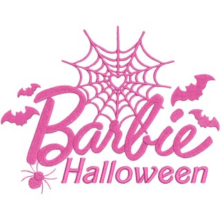 Barbie Halloween embroidery design - Embroidery Design