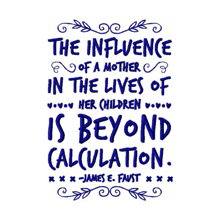 The influence of a mother embroidery design - Embroidery Design