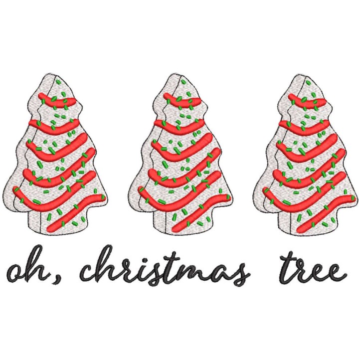 Oh Christmas Tree embroidery design - Embroidery Design
