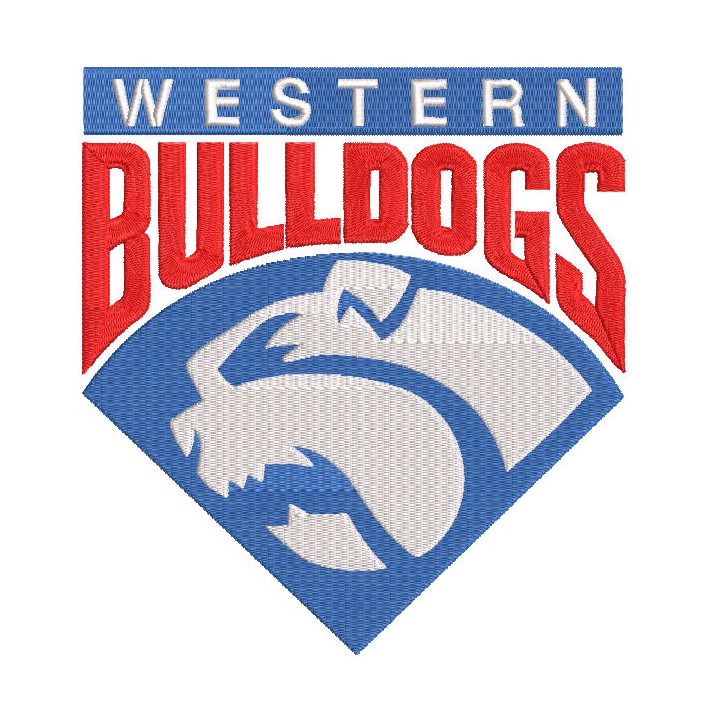Western Bulldogs football club old logo embroidery design - Embroidery Design