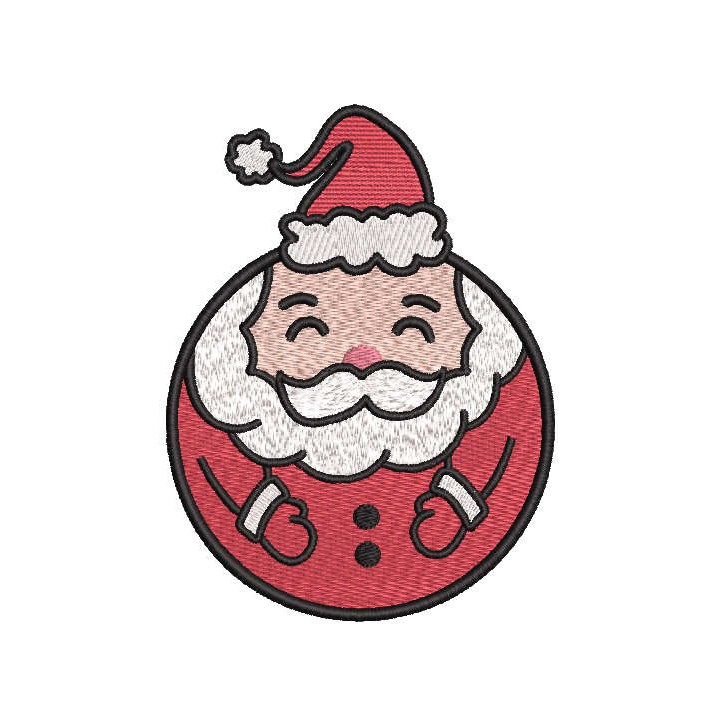 Santa ball embroidery design - Embroidery Design