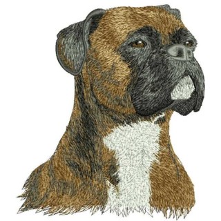 Boxer dog embroidery design - Embroidery Design