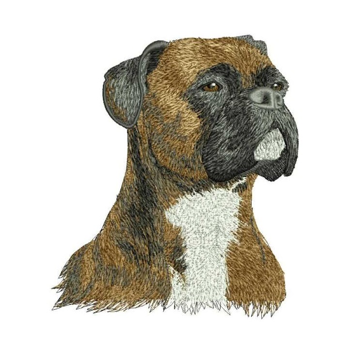Boxer dog embroidery design - Embroidery Design
