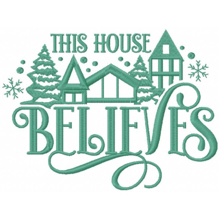 This house believes embroidery design - Embroidery Design