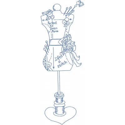 Preview of a mannequin sketch embroidery design showcasing intricate stitching patterns for creative projects.