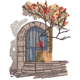 In the old city embroidery design - Embroidery Design