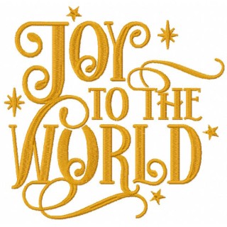 Joy to the world embroidery design - Embroidery Design