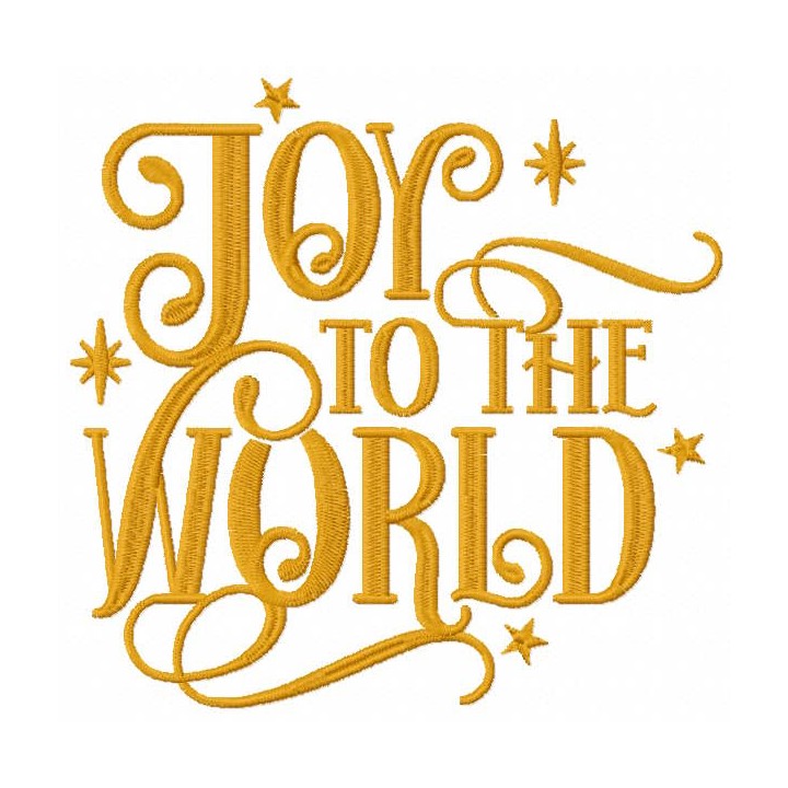 Joy to the world embroidery design - Embroidery Design