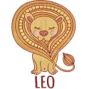 Main preview of the Zodiac Sign Leo art embroidery design, showcasing intricate stitching patterns for creative projects.