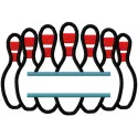 Preview of the Ball Skittle Split embroidery design featuring a playful bowling theme for creative stitching projects.