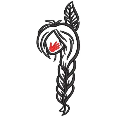 Native Americans embroidery design showcasing intricate cultural motifs for stitching on various fabric items.