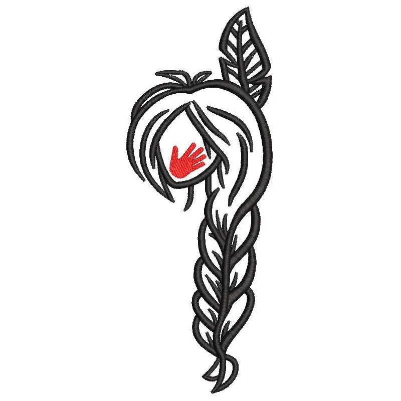 Native Americans embroidery design showcasing intricate cultural motifs for stitching on various fabric items.