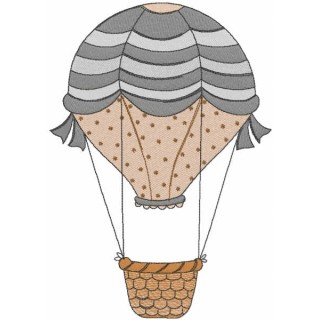 Vintage balloon embroidery design - Embroidery Design