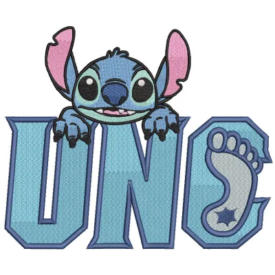 North Carolina Tar Heels Stitch Logo embroidery design showcasing the iconic logo for creative stitching projects.