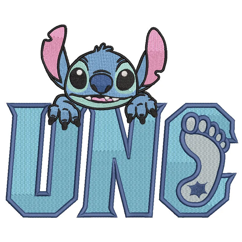 North Carolina Tar Heels Stitch Logo embroidery design showcasing the iconic logo for creative stitching projects.