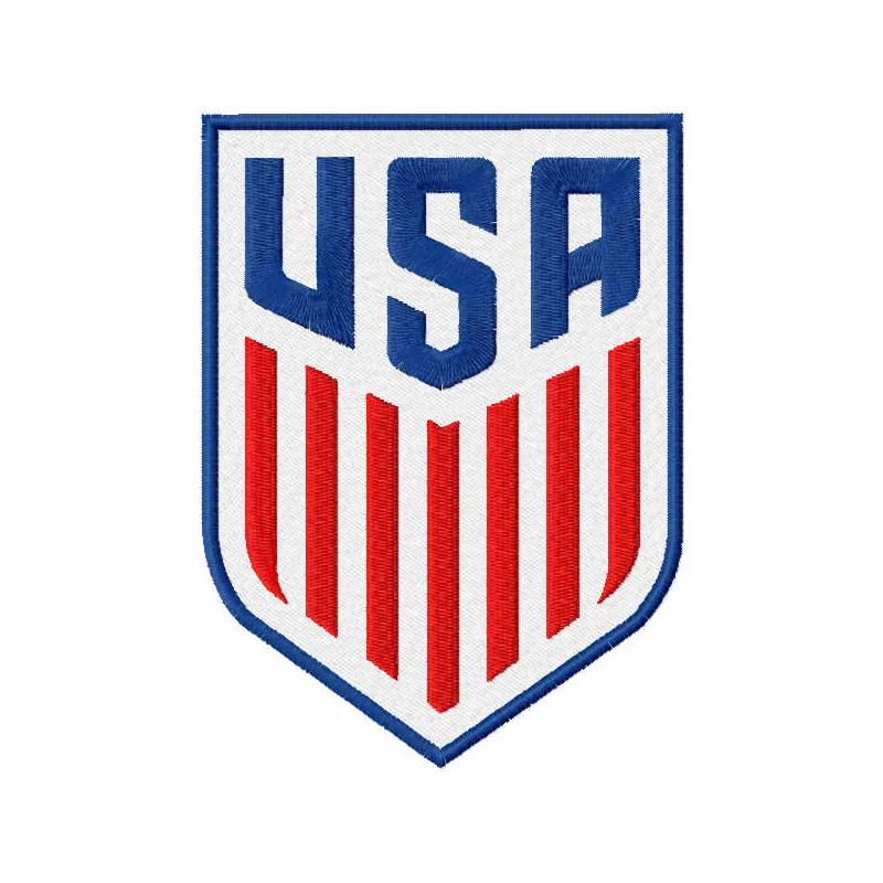 Embroidery design of the United States Soccer Federation logo 2016, ideal for sports apparel and accessories.